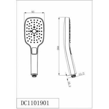 Ручной душ D&K DC1101901