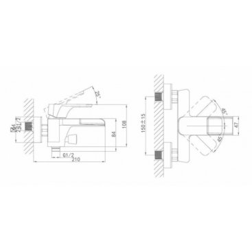 Смеситель для ванны D&K Freie DA1433501