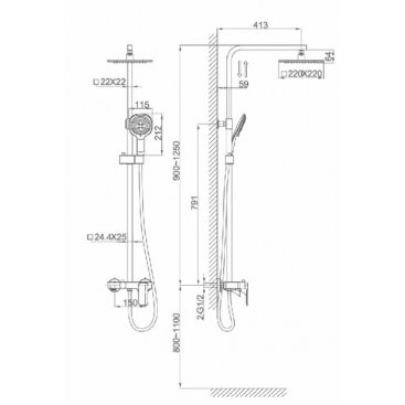 Душевая стойка D&K Freie DA1433701A01