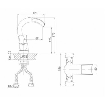 Смеситель для раковины D&K Grimm DA1382801