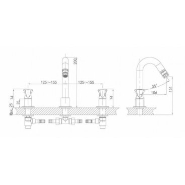 Смеситель для раковины D&K Grimm DA1384101