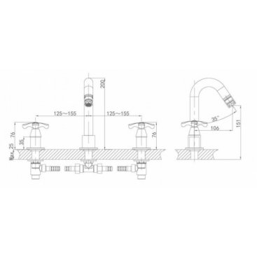 Смеситель для раковины D&K Lorseh DA1414101