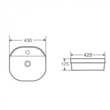 Раковина D&K Quadro DT1510916