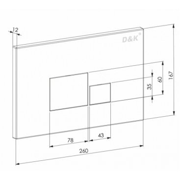 Клавиша смыва D&K Quadro DB1519002