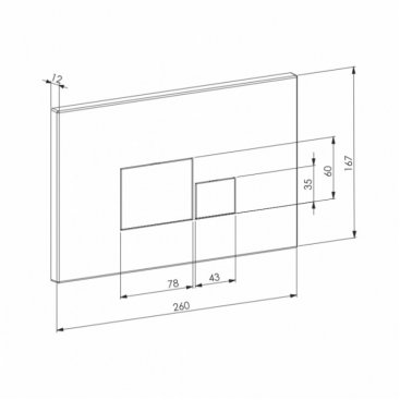 Клавиша смыва D&K Quadro DB1519025