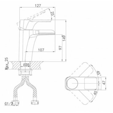 Смеситель для раковины D&K Steinbeis DA1432816