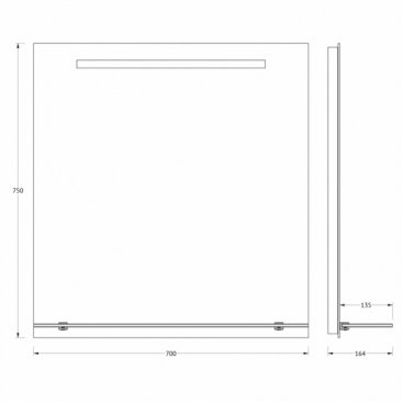 Зеркало Evoform Ledline-s BY 2155
