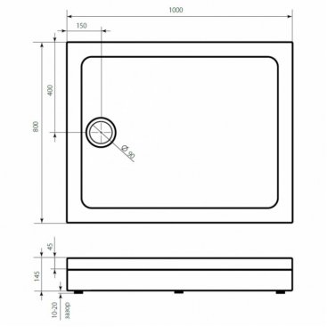 Душевой поддон Good Door Олимпик 100x80 см