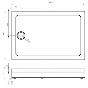 Душевой поддон Good Door Олимпик 120x80 см