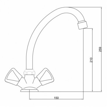 Смеситель для кухни Gross Aqua Astra 3740045С-B03