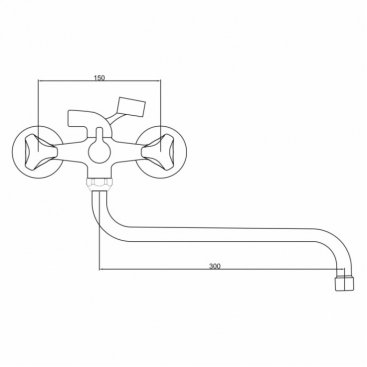 Смеситель для ванны Gross Aqua Astra 7088045С-D06