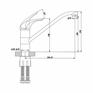 Смеситель для кухни Gross Aqua Corsa 3509215C-G0111