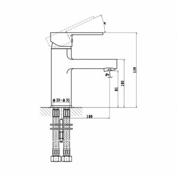 Смеситель для раковины Gross Aqua Moderna 6240278С