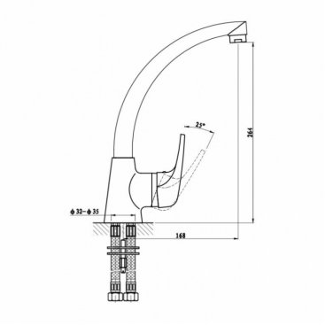 Смеситель для кухни Gross Aqua Optima 3525511C-A02