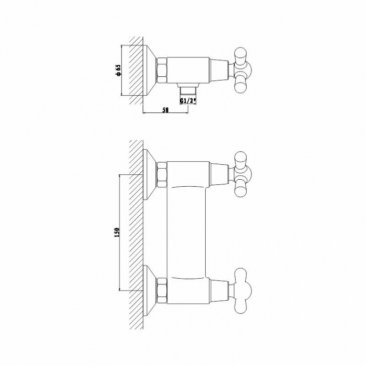 Смеситель для душа Gross Aqua Retro 5012083С