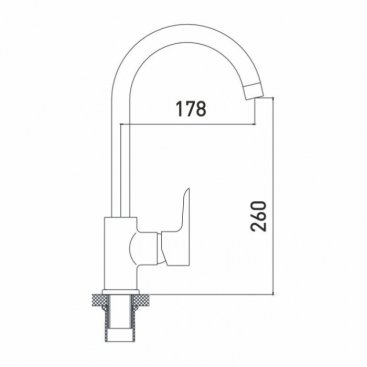 Смеситель для кухни Gross Aqua Space 3118288С-В02