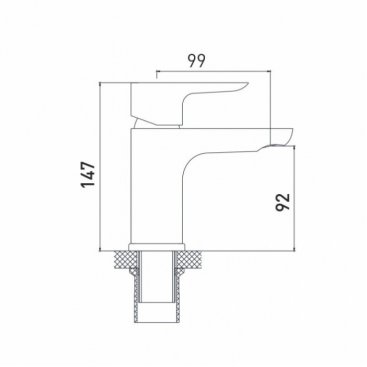 Смеситель для раковины Gross Aqua Space 6515288С