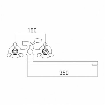 Смеситель для ванны Gross Aqua Yota 7088039С-35L(F)