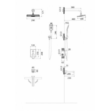 Душевая система Grossman Classic 501.K35.04.210