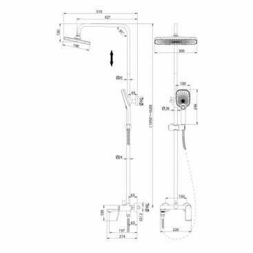 Душевая стойка Grossman Advans 500.K35.09.320