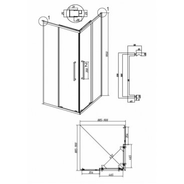 Душевой уголок Grossman Cosmo 300.K33.02.9090.21.00