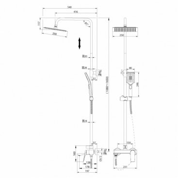 Душевая стойка Grossman Cosmo 500.K35.02.320