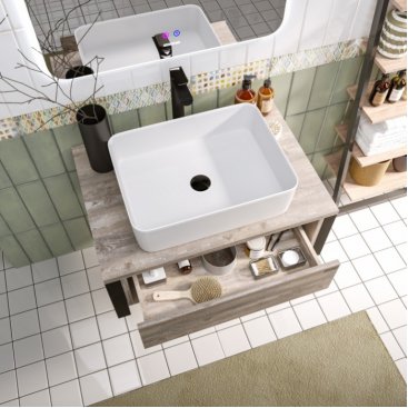 Мебель для ванной Grossman Фарго 60 бетон пайн