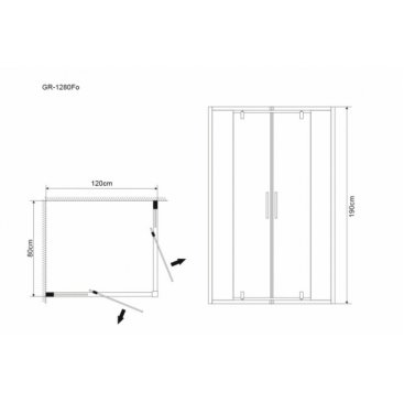 Душевой уголок Grossman Forta GR-1280RFo