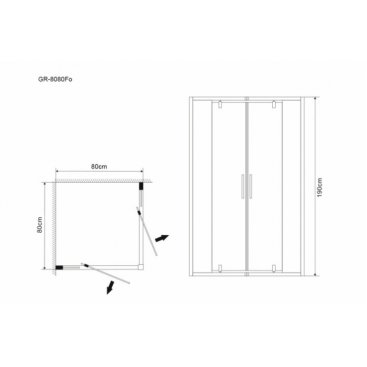 Душевой уголок Grossman Forta GR-8080Fo