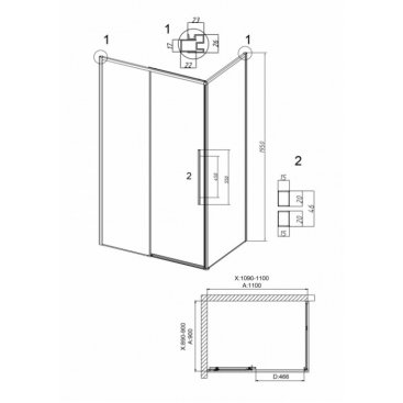 Душевой уголок Grossman Galaxy 120.K33.01.1190.10.02