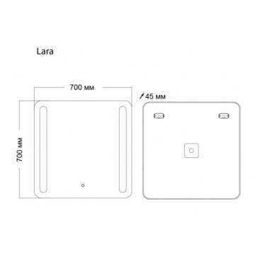 Зеркало Grossman Lara 70x70