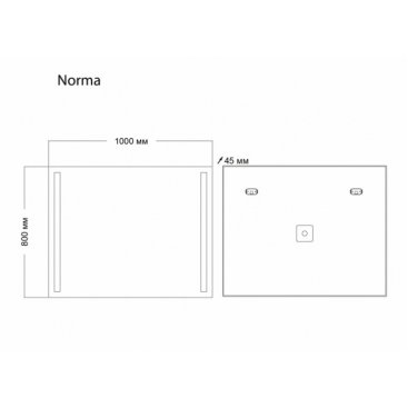 Зеркало Grossman Norma 100x80