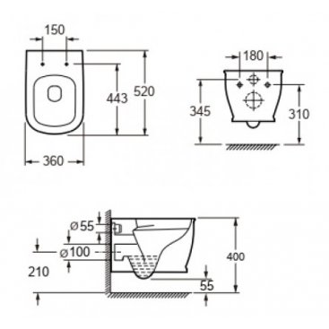 Унитаз подвесной Grossman GR-P3013