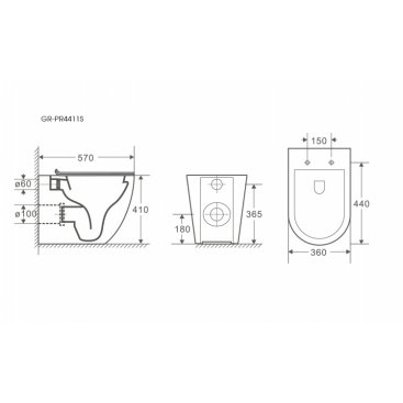 Унитаз Grossman GR-PR4411S