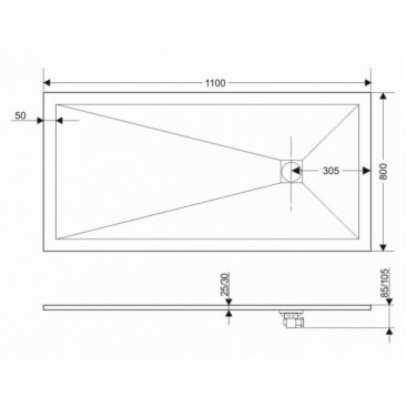 Душевой поддон Grossman Strong GR-S280110Q