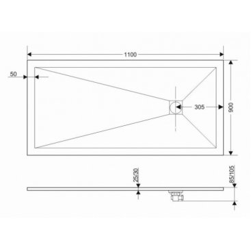 Душевой поддон Grossman Strong GR-S190110Q