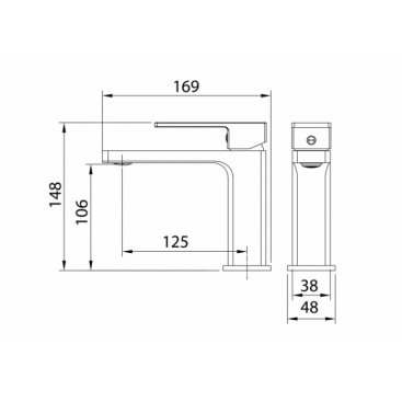 Смеситель для раковины Grossman Style 510.K35.05.320