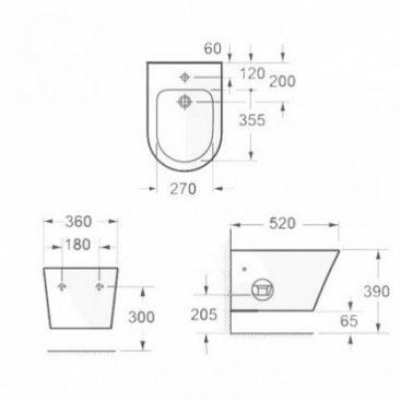 Биде подвесное Imex Arco BH1088