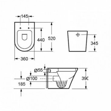 Унитаз подвесной Imex Arco CH1088R