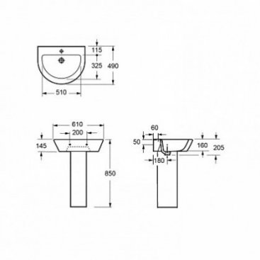 Раковина с пьедесталом Imex Arco LP1088