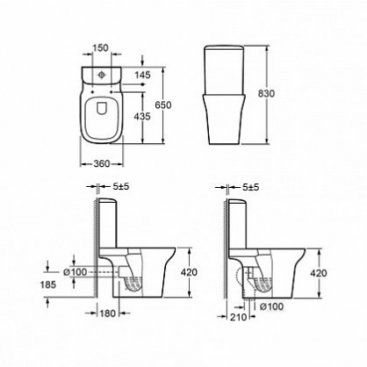 Унитаз-компакт Imex Grace CT10134C