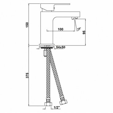 Смеситель для раковины Jaquar Alive ALI-CHR-85011B хром