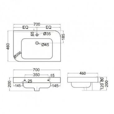 Раковина Jaquar Alive ALI-WHT-85601