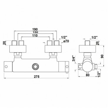 Смеситель для душа Jaquar Florentine FLR-CHR-5653