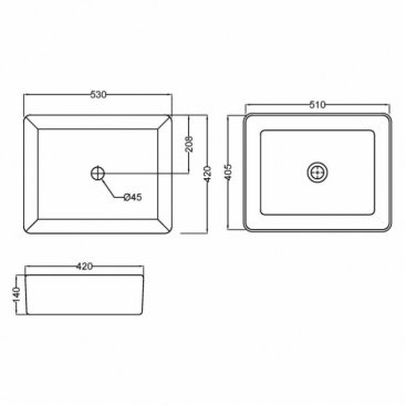 Раковина Jaquar JDR JDS-BLM-25907N