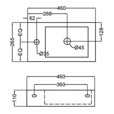 Раковина Jaquar JDR JDS-WHT-25801