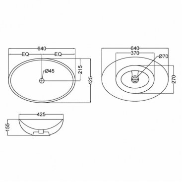 Раковина Jaquar JDR JDS-WHT-25901