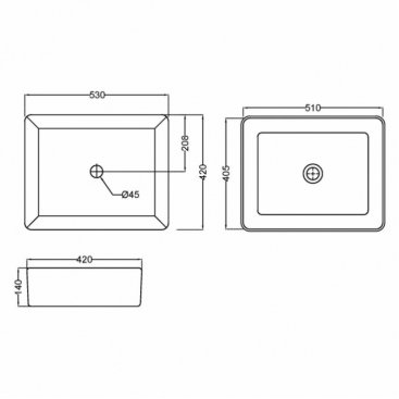 Раковина Jaquar JDR JDS-WHT-25907N