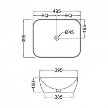 Раковина Jaquar JDR JDS-WHT-25909