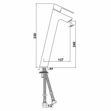 Смеситель для раковины Jaquar Lyric LYR-CHR-38051B хром